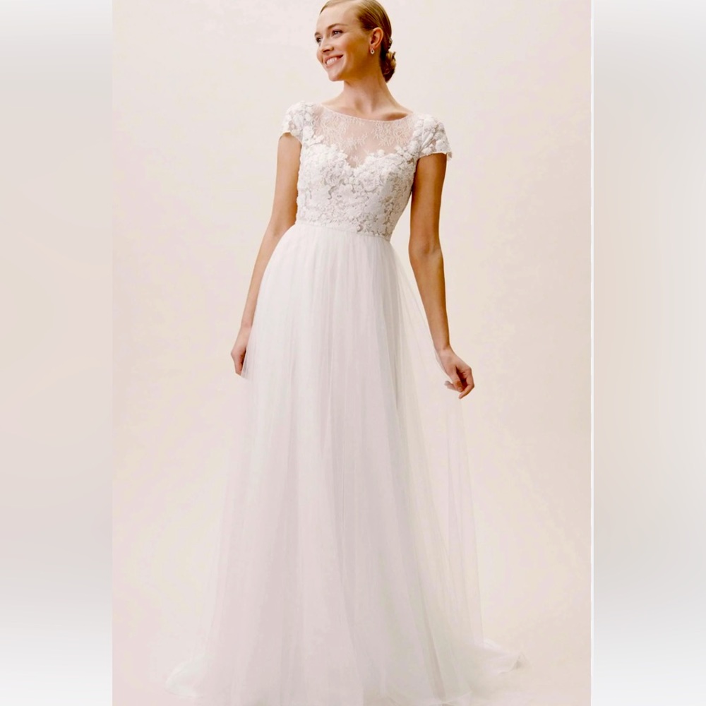 BHLDN Atkins Wedding Gown in Khaki/Ivory